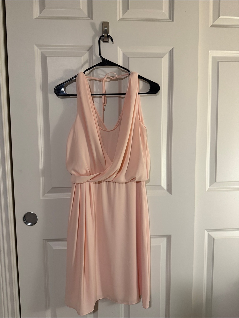 White House Black Market Blush Draped Dress